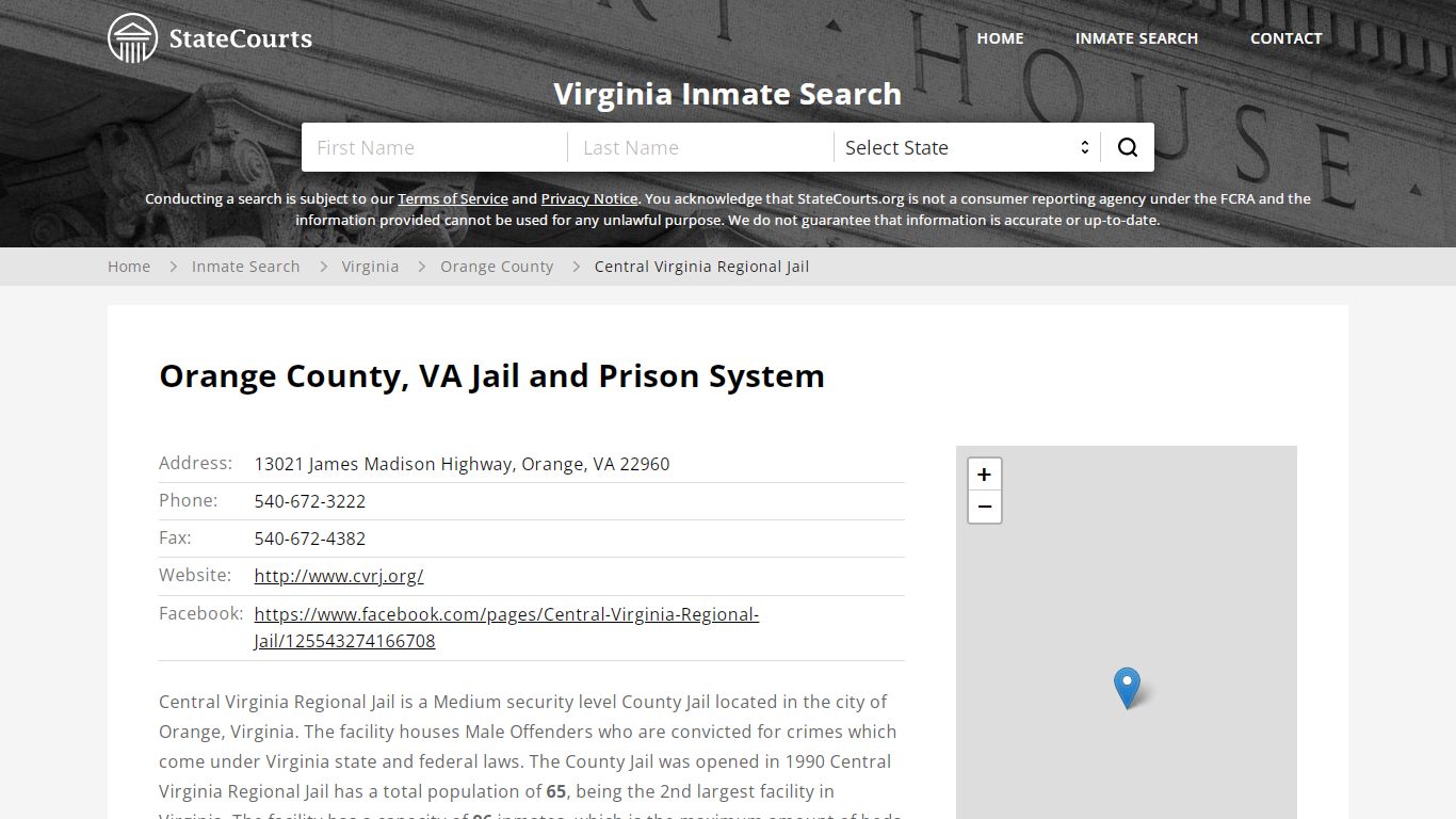 Central Virginia Regional Jail Inmate Records Search, Virginia ...